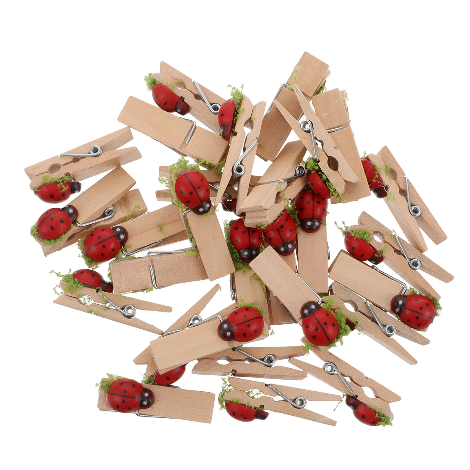 40 buah Klip Kayu Kartun Mini, - Embellishments For Scrapbooking ulasan dan harga